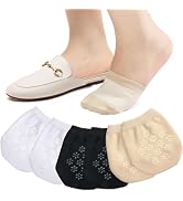 Women's Toe Socks for Mules, Half Socks for Women Toe Toppers Liner No Show Toe Covers 4/6 Pairs