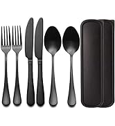 Portable Utensils Set with Case,Reusable Office Flatware Set,Healthy Travel Cutlery Set Stainless...