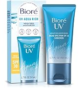 Biore UV Aqua Rich SPF 30 PA+++ Daily Moisturizer Sunscreen for Face, For Sensitive Skin, Oil Fre...