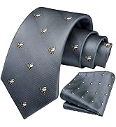 HISDERN Ties for Men Fun Animal Tie Handkerchief Business Classic Designer Mens Ties Novelty Neck...