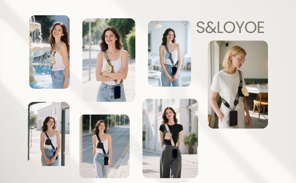 S&loyoe Clip and Go Phone Strap with Zipper Pouch
