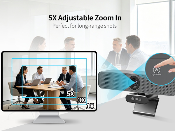 5x Adjustable Zoom Webcam