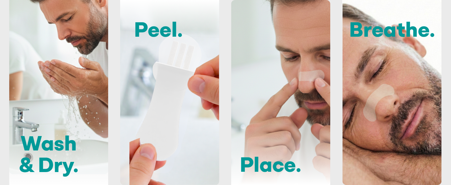step-by-step application process with close-up images demonstrating each action.