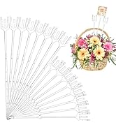 ZOOFOX 150 Pieces Floral Pick Card Holder, Clear Gift Card Holder, Fork-Shaped Straight Head Craf...