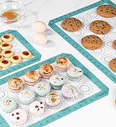 U-Taste 500ºF Heat Resistant Macaron Silicone Baking Mat, Non Stick Reusable Cookies Pastry Sheet...