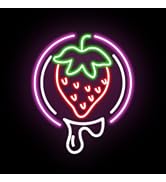 Strawberry Neon Sign Fruit Neon Light USB Dimmable neon Restaurant Bar Club Home Wall Decor Gift,...