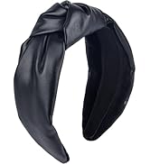 WantGor Knotted Headband for Women, Top Knot PU Headbands Wide Hair Bands Fashion Head Bands Cute...