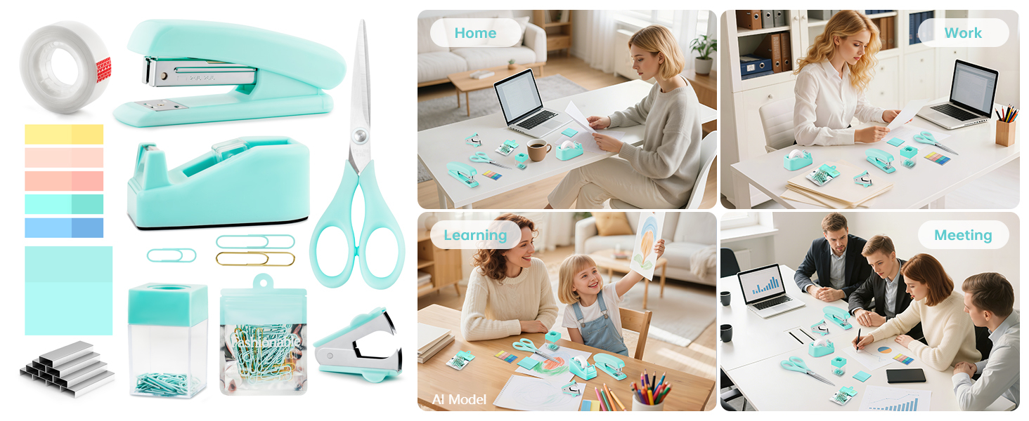 teal office supplies