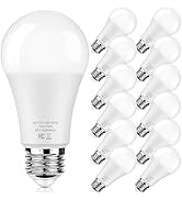 LED Light Bulbs 100W Equivalent 1500 Lumens, A19 13W 2700K Warm White Non-Dimmable, Super Bright ...