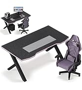Toyvian Miniature Gaming Desk and Chair Set: 1:12 Scale Dollhouse Furniture, Mini Realistic Gamin...