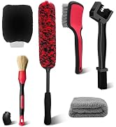 YeewayVeh 6PCS Motorcycle Cleaning Kit, Wool Wheel Brush, Tire and Chain Brush, Detailing Brush, ...