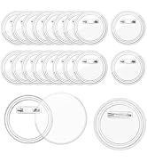 Bignc 3 Inch Clear Acrylic Button Pins - 20 Pack DIY Custom Design Buttons,Pin Backs & Blanks for...
