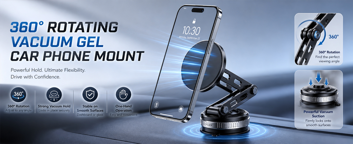 360 Vacuum gel phone Holder mount