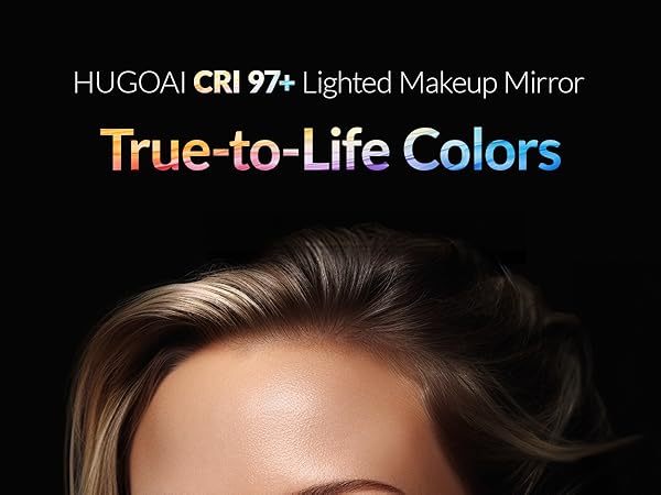 HUGOAI Lighted makeup mirror