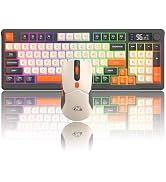 ZIYOU LANG T96 Wireless Gaming Keyboard and Mouse Combo,Dual Bluetooth//2.4G RGB Backlit Mechanic...