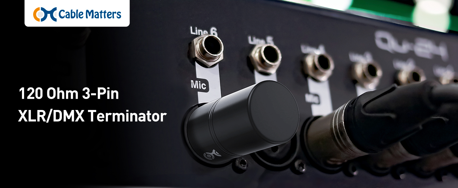 120 Ohm 3-Pin XLR/DMX Terminator