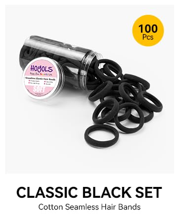 HOYOLS Soft Thick Seamless Soft Hair Ties, Ponytail Scrunchies Head Bands No Damage Ponytail Holder