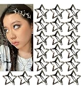 20 PCS 1.22" Star Hair Accessories - Non-Slip Metal Snap Clips and Barrettes for Girls & Women, Y...