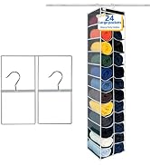 zebricolo, Closet Organization,24 Section, Hanging Closet Organizer, Space saving, College Dorm E...