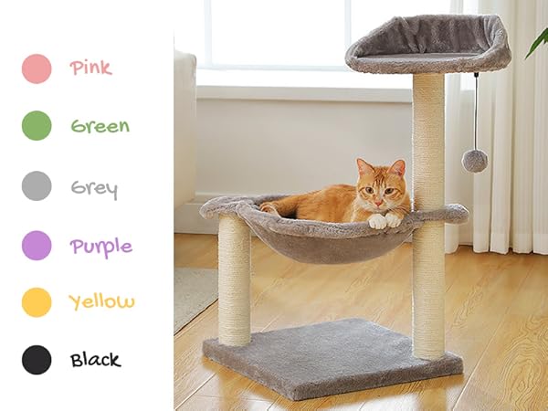 MUTTROS Decorative Cat Tree, combines play space & home decor, vibrant pink design