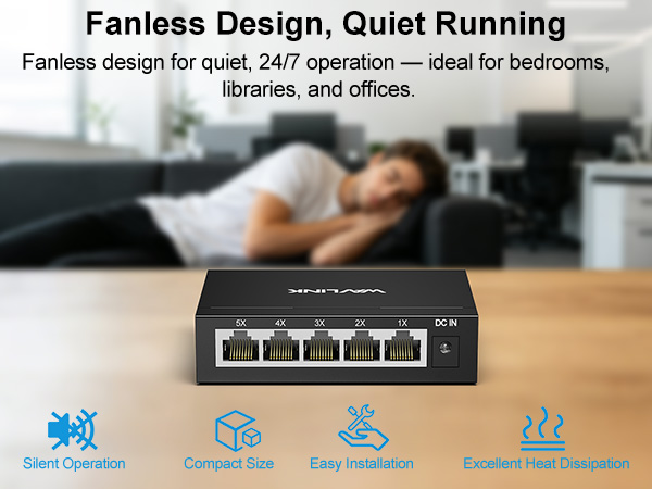 WAVLINK 5-Port Gigabit Ethernet Unmanaged Switch