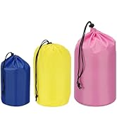 PATIKIL Stuff Sacks, Waterproof Outdoor Storage Sack Portable Drawstring Dust Flap Bag for Campin...