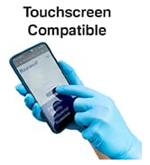 Touch Screen Compatible Blue Nitrile Gloves