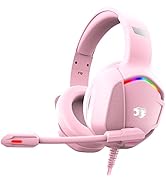 Gaming Headset with Microphone for Pc, Xbox One Series X/s, Ps4, Ps5, Switch, Stereo Wired Noise ...