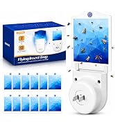 Fruit Fly Traps for Indoor (2 Devices and 12 Glue Cards) 400 Sq Ft Coverage | Plug in Flying Inse...