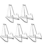 WsjiaboFux 5Pcs Transparent Acrylic Stands Coin Display Stand Easel Holder Rack Shelf For Collect...