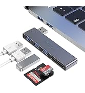 USB Hub MOGOOD 5 in 1 Multiport USB Adapter with 1×USB 3.0, 2×USB 2.0,SD/TF Card Reader USB Split...