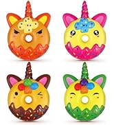 Anboor 4 Pcs Squishies, Unicorn Donut Squishies Slow Rising Food Kawaii Squishies for Kids Stress...