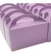TIMESEEK 30-Pack Lavender Mist Gable Treat Boxes with Handles, 6" Pop-Up Party Favor Gift Boxes f...