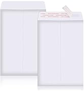 ACSTEP 100Pack Manila Envelopes 6x9 White Catalog Vanilla Envelopes Self Seal for Mailing