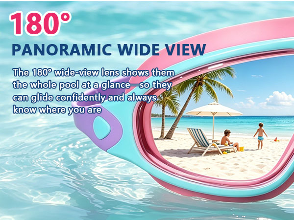 kids swim goggles 2 pack, anti fog kids swim goggles, leakproof kids uv protection swim goggles