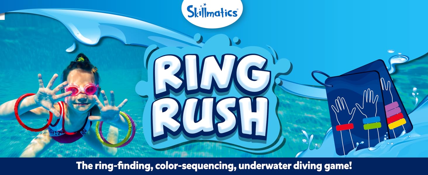 skillmatics ring rush diving & swimming pool & summer toys for kids, boys, girls, families, friends
