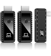 KVZOO 2 to 1 Wireless HDMI Kit, USB-C & HDMI Dual Transmitters to Receiver | Plug & Play Screen M...