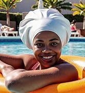 Dizokizo Extra Large Silicone Swim Cap for Long Hair, High Elasticity Durable Waterproof Swimming...