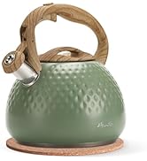Tea Kettle - Harriet Tea Kettle for Stove Top, 2.5 QT Whistling Tea Pot with 5-Layers Durable Bas...