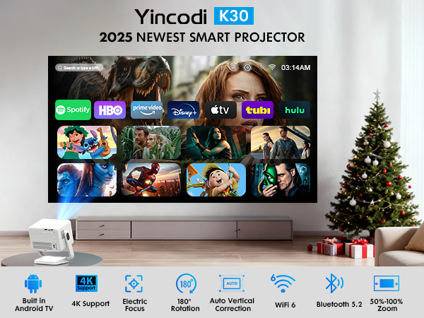 4K projector with wifi and bluetooth