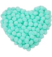 MORFEN 150 Pieces Pom Poms, 1 Inch Bright Green Craft Pom Poms, Fuzzy Pompom Puff Balls, Small Po...