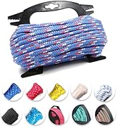 Diamond Braided Polypropylene Rope, 16-Strand 660lbs High Strength Utility Cord, Lightweight, Flo...