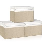 Large Linen Fabric Foldable Storage Bin Cube Organizer Basket