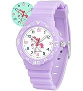 TENOCK Analog Watch for Kids Unicorn Watch for Girls with Night Light Waterproof Time Teaching So...