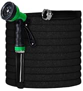 DTRK 100FT Premium Garden Hose with 10-Pattern Spray Nozzle - Heavy Duty PVC with Fabric Cover, 3...