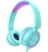 IMYB Kids Headphones, Wired Stereo Foldable Tangle-Free 3.5mm Jack Adjustable On-Ear Headphones f...