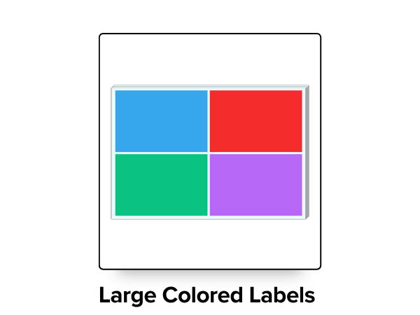 Large Colored Labels