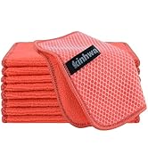 KinHwa Kitchen Washcloths for Dishes Absorbent Microfiber Dish Cloths Quick Dry Dish Rags with Po...