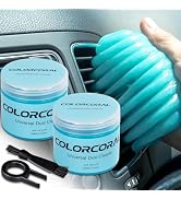 COLORCORAL 2Pack Car Cleaning Gel Universal Dust Cleaner for Car Vent Keyboard Cleaning Detailing...