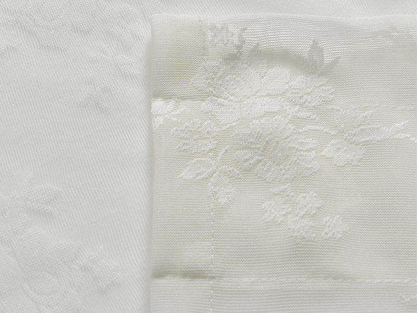 Kotile neat stitches ivory lace curtains 2 panels set floral lace curtains for bedroom